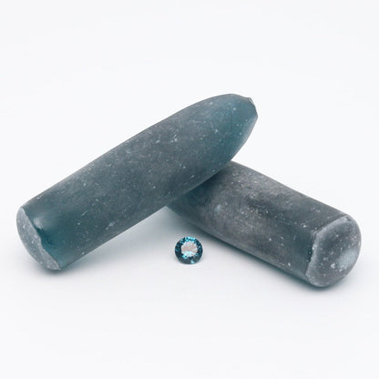 Zircon Green (Teal Color) #122-Djeva Lab Created Spinel Faceting Rough for Gem Cutting - Various Sizes #BEGIN