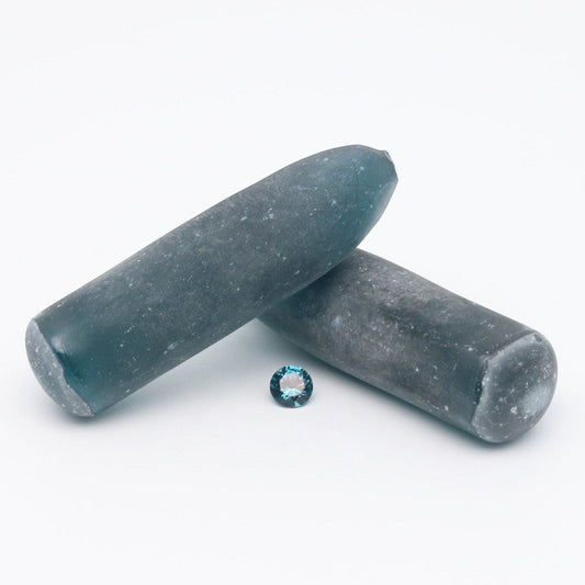 Zircon Green (Teal Color) #122-Djeva Lab Created Spinel Faceting Rough for Gem Cutting - Various Sizes #BEGIN